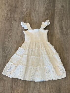 Hill House White Eyelet Smocked Sundress